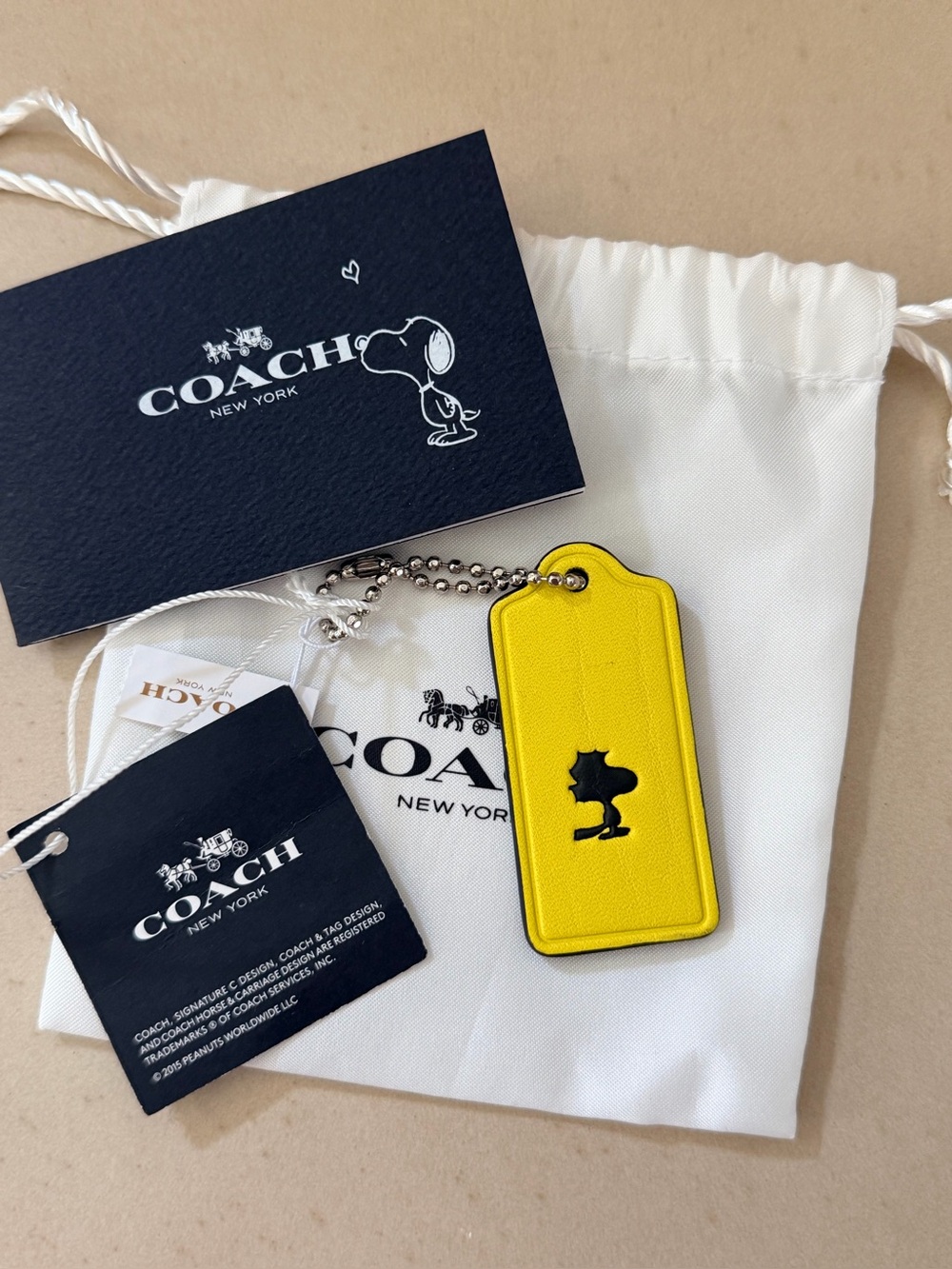 COACH X Peanut Snoopy Woodstock Hangtag